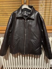 Giacca Chiodo Pelle Nera Uomo