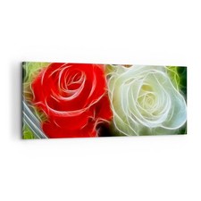 Quadro su Tela 100x40cm Fiori