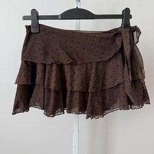 Zara tg XS minigonna marrone a