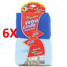 6 X Super Five Vetrolindo Kit Microfibre
