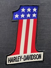 Rara Harley Davidson #1 Evel Knievel grande toppa ferro o cucito 100% autentica
