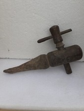 Antico rubinetto per botte fatto a mano in legno misura grande