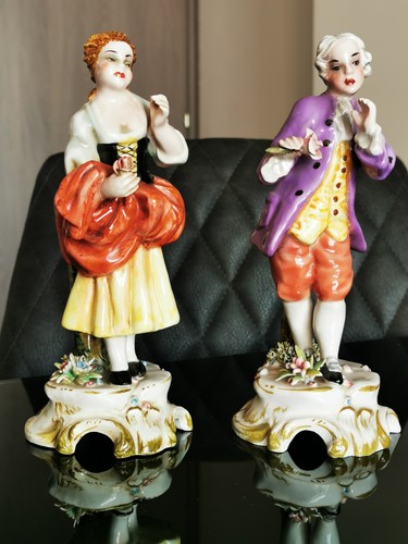 Coppia statuine ceramica - di, in