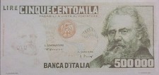 Rara Banconota 500.000 Lire