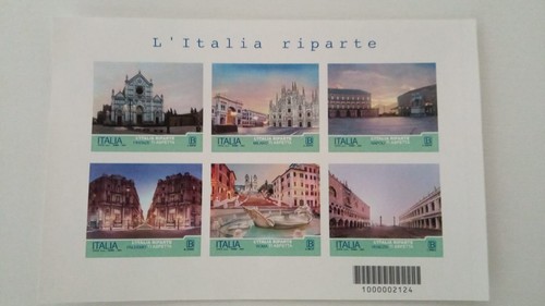Italia foglietto codice - italia, barre