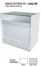 BANCO MODULARE CON TOP IN VETRO PER ARREDO NEGOZIO 90x60x90