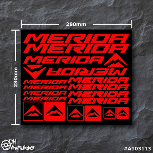 Set adesivi merida rosso - set,