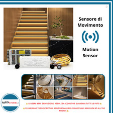 Kit Illuminazione LED per Scale con Sensore di Movimento 20x1 mt - Bianco 3000K