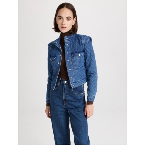 Giacca denim trapuntata