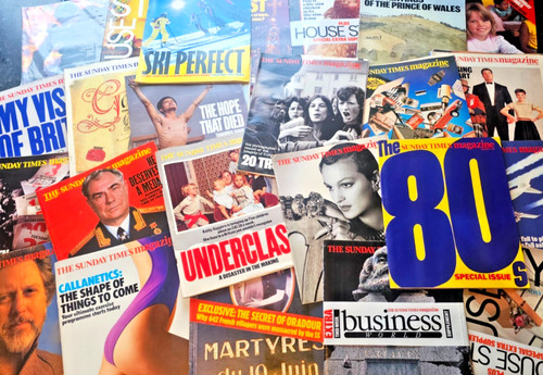 Sunday times magazines vintage - magazines,