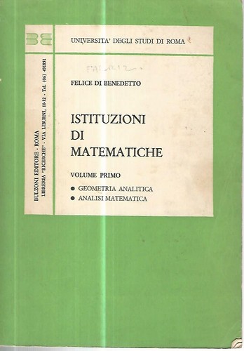 Istituzioni matematiche - istituzioni, di