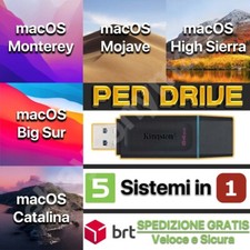 PEN DRIVE CHIAVETTA USB MAC OS X MONTEREY BIG SUR CATALINA MOJAVE HIGH SIERRA