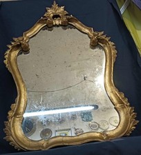 SPECCHIO IN LEGNO DORATO CON SPECCHIO LA MERCURIO TIPO A VNTAGLINA VENEZIANA