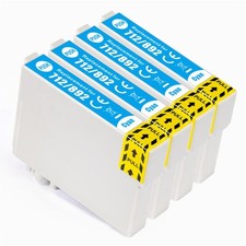 4 Ciano Cartucce d'inchiostro per Epson Stylus SX110 SX205 SX400 SX510W SX610FW