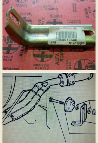 Staffa supporto scarico alfa - supporto,