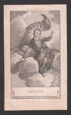 Gesù - Quadro devozionale XIX secolo - Quadro sacro - Santino D227