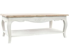 Tavolino legno bianco provenzale francese decapato shabby chic cm 120x70H45