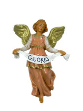 Pastore Angelo Gloria rosa Fontanini Cm 12 - Natività Sacra Famiglia Presepe