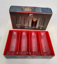 4 Bicchieri Long Drink Brahms Bormioli Vetro Soffiato Sonoro Vintage  Box-XXX