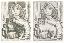 TABUSSO FRANCESCO "GATTI NERI E NON" 1995  Vernice molle - 2 opere