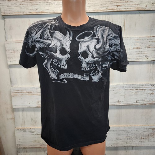 Heaven hell skull graphic - heaven,