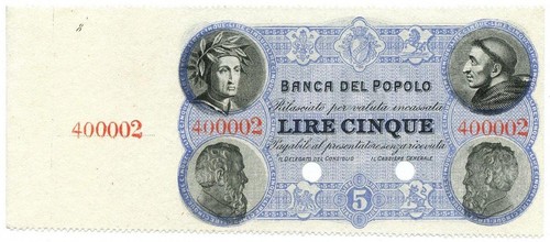Lire specimen con - 5,