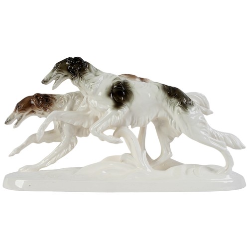 Figurina faience borzoi - figurina, "borzoi