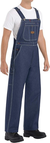 Tuta bavaglino uomo denim red - denim,