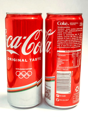 Coca cola italia lattina can - italia,