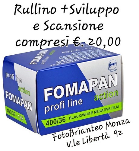 Rullino fomapan 400 exp - exp, con