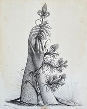 Mani intrecciate, disegno