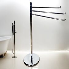 Portasciugamani porta asciugamani salviette stile minimalista da terra cromato