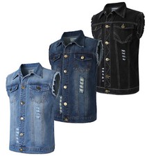 Giacca jeans senza maniche con