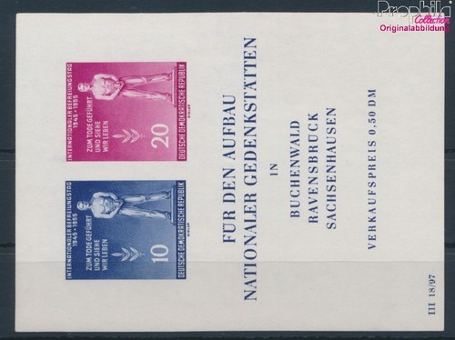 Francobolli ddr 1955 block - 1955, mi