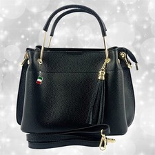 Borsa nera pelle media