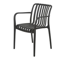 Sedia da giardino antracite in plastica Bomb nero