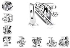 charm iniziale nome argento