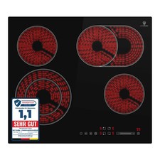 Piano Cottura Elettrico 60cm 6,6 kW 4 zone di cottura 9 livelli di potenza