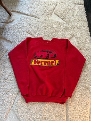 Felpa girocollo rossa vintage