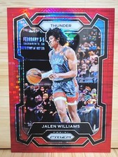 Jalen Williams OKC Thunder 2023-24 NBA Prizm #19 NUMBERED /299 PULSAR RED PRIZM
