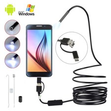 Endoscopio 3in1 USB-A micro type-C fotocamera serpente per ispezione tubi motori