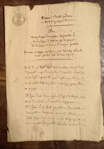 Atto notarile manoscritto - atto,