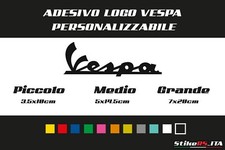 Logo Vespa Scritta  Adesivo in