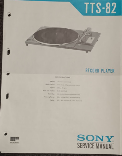 Sony tts giradischi manuale - sony, tts-82