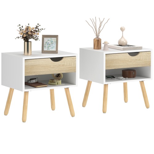 Homcom set comodini - homcom, moderni