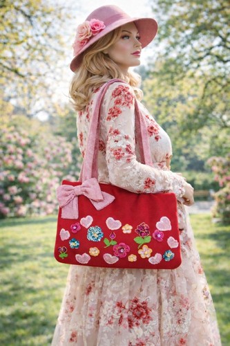 Borsa spalla rossa rosa - borsa,