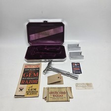 Kit rasoio micromatico gemma vintage completo di documenti originali custodia art deco 