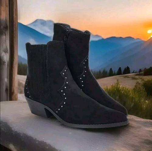Stivaletti western neri con