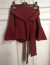 Gonna Pantalone Skort Bordeaux Zara Con Cintura XS