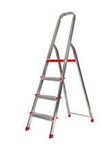 SICOS, Scala Domestica in alluminio, GOLDEN PLUS 4 GRADINI, 1 Tronco di Salita